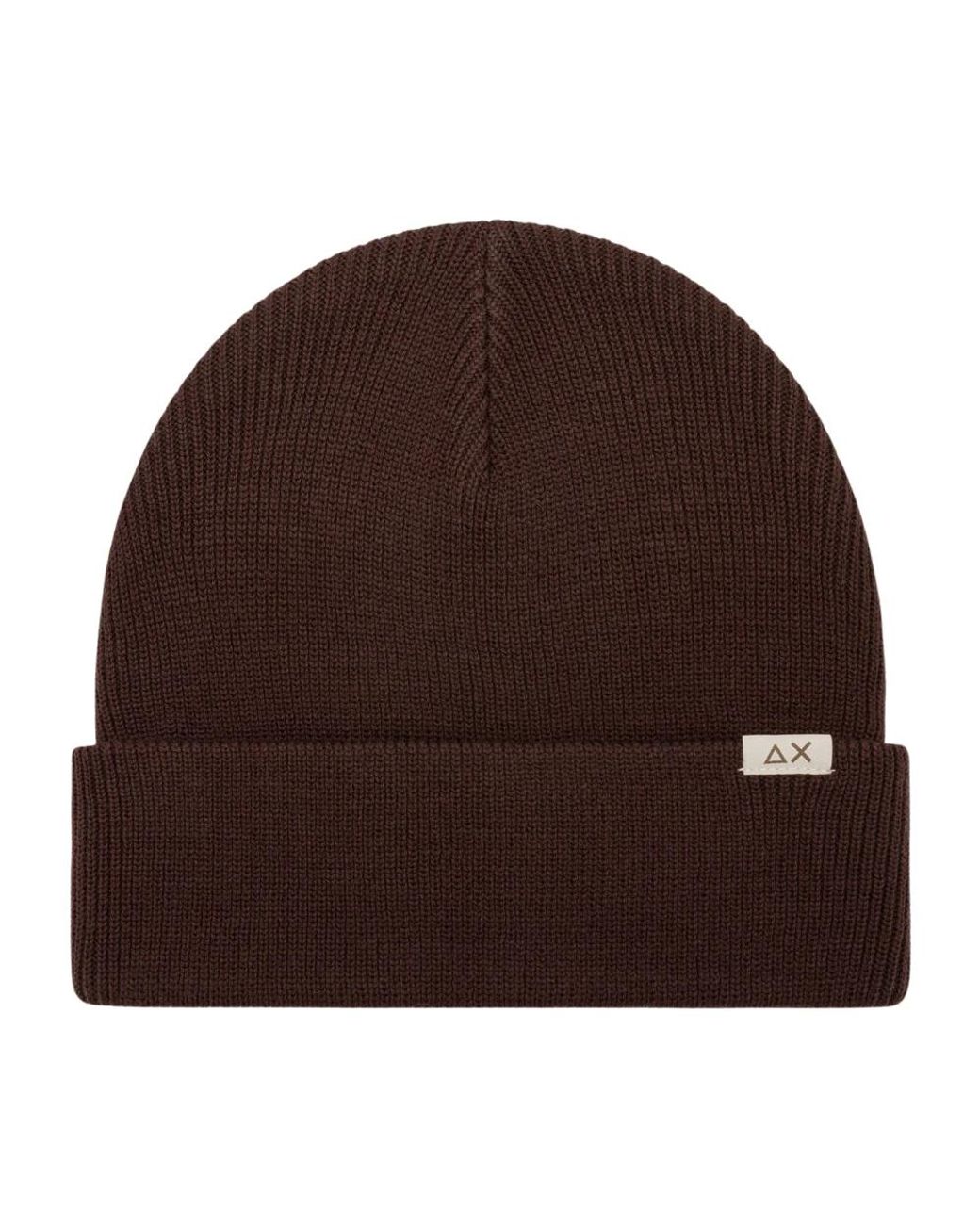 Sun 68 Accessoires ,Bruin ,Wol Basic Muts in het Brown voor heren