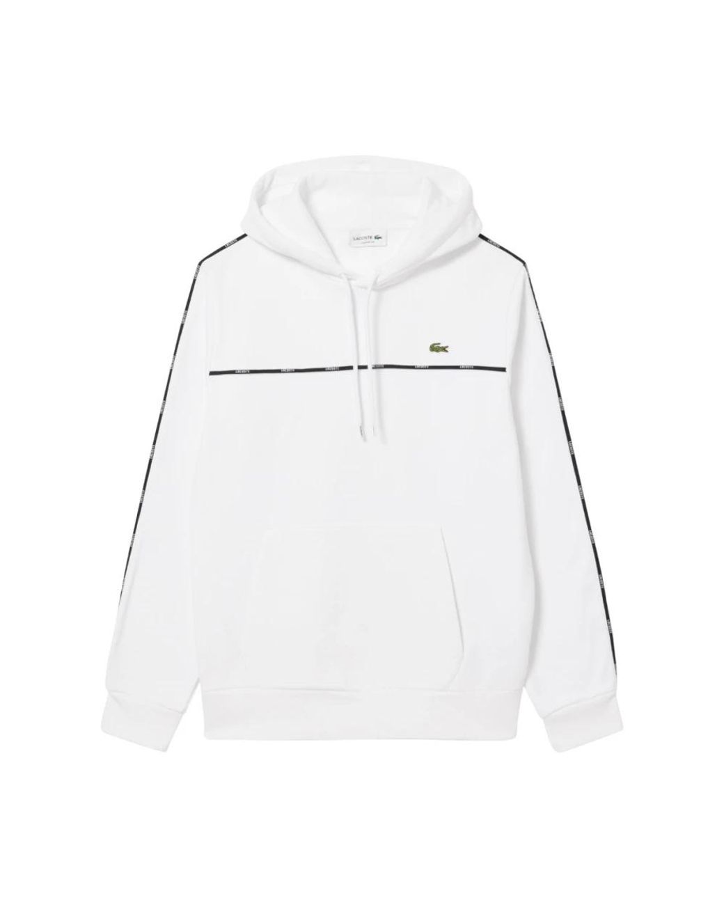 Lacoste Hoodies & Sweatvesten ,Wit ,Katoen Witte Sweatshirt Voor Mannen in het White voor heren