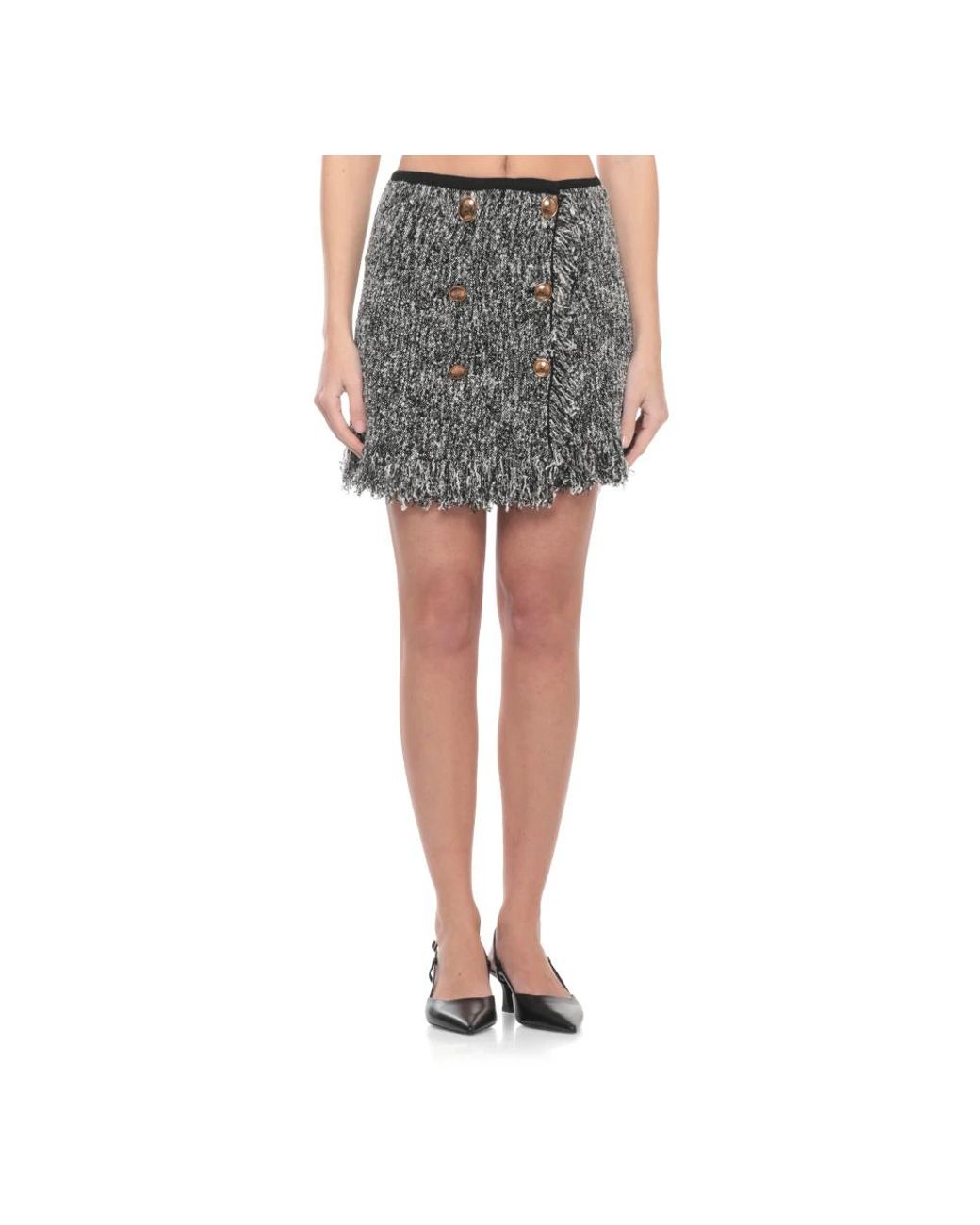 Elisabetta Franchi Gray Short Skirts
