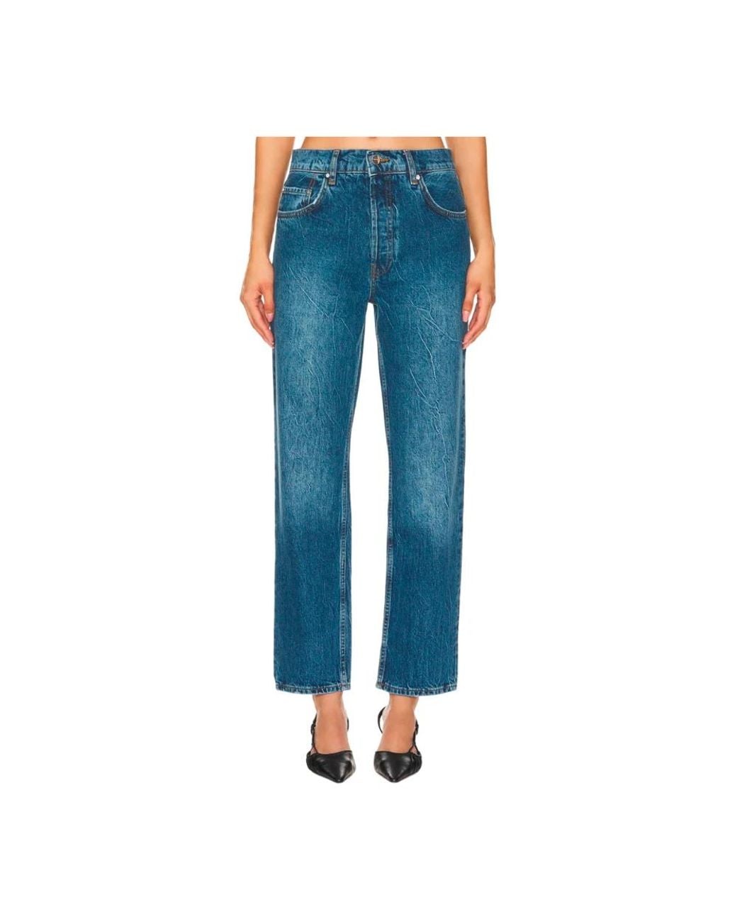 Anine Bing Blue Straight Fit Jeans