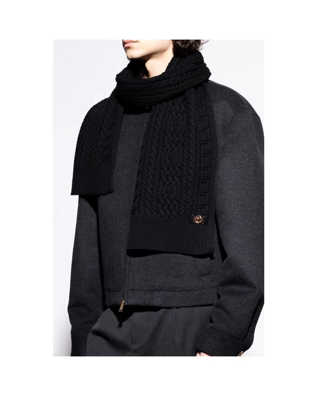 Winter Scarves Versace pour homme en coloris Black
