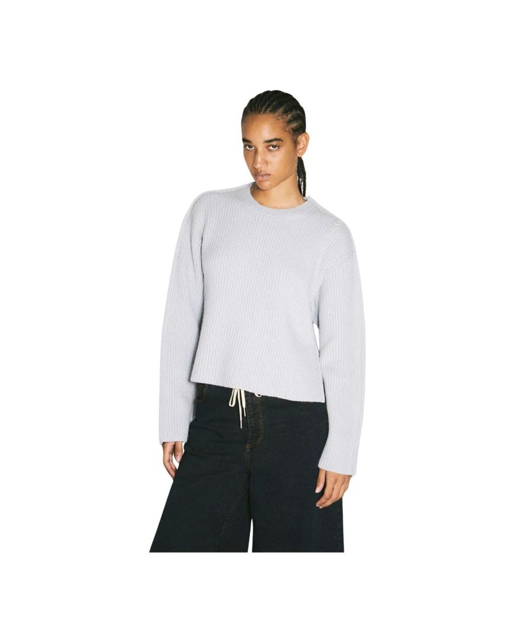 Marni White Round-Neck Knitwear