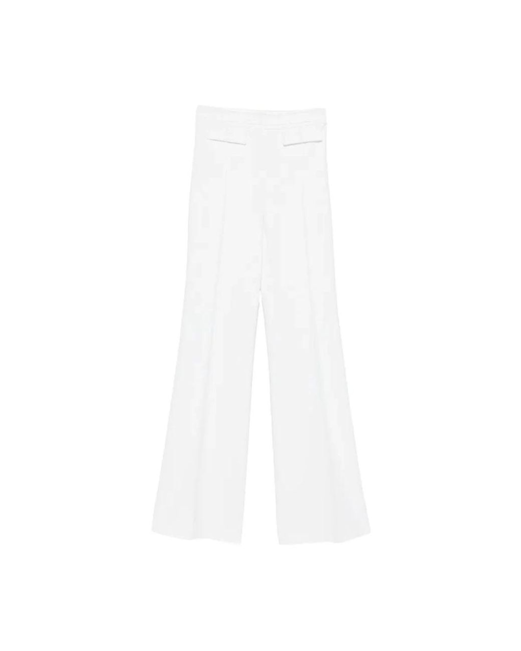 Elisabetta Franchi White Wide Trousers
