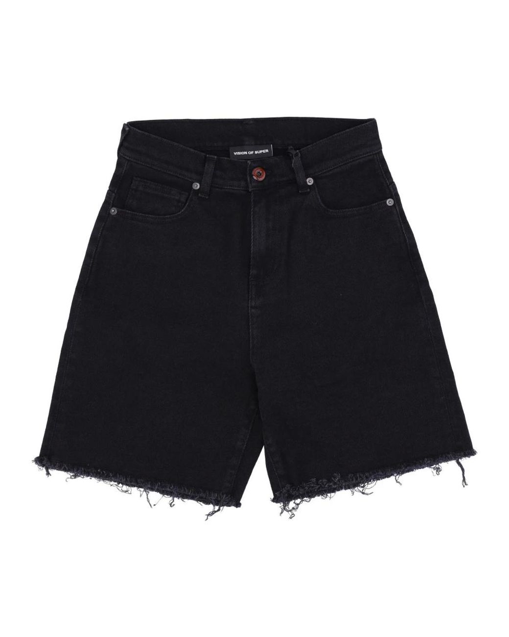 Vision Of Super Black Denim Shorts for men