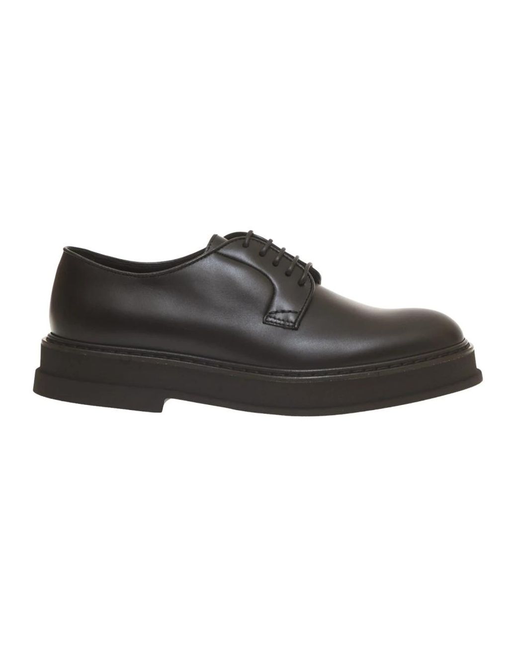 Doucal's Black Laced Shoes for men
