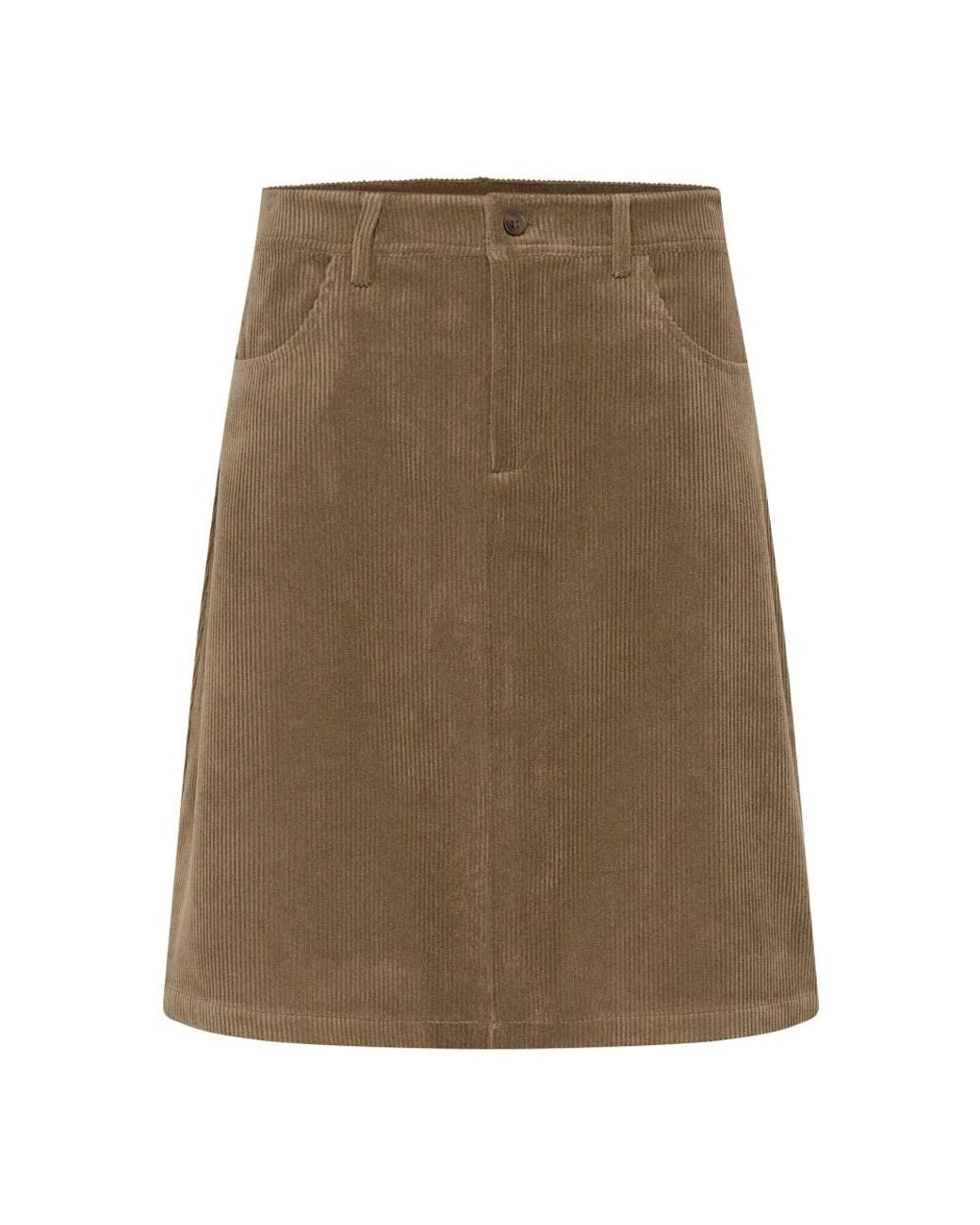 Cream Rokken ,Bruin ,Polyester Klassieke Rok Cub Stijl in het Natural