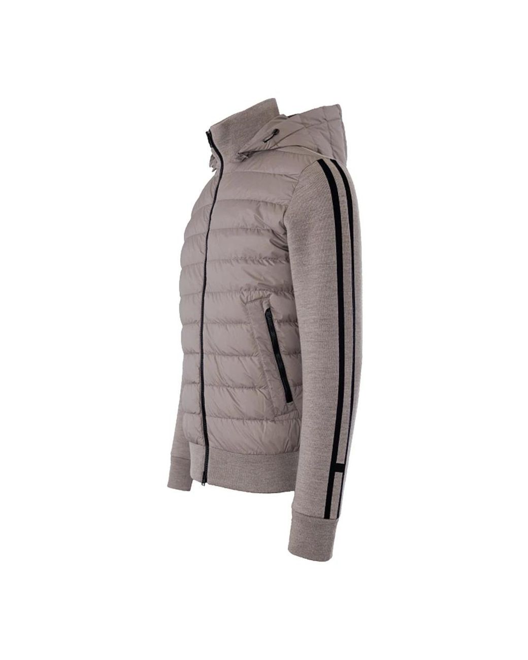Herno Gray Wool Bomber Jacket for men