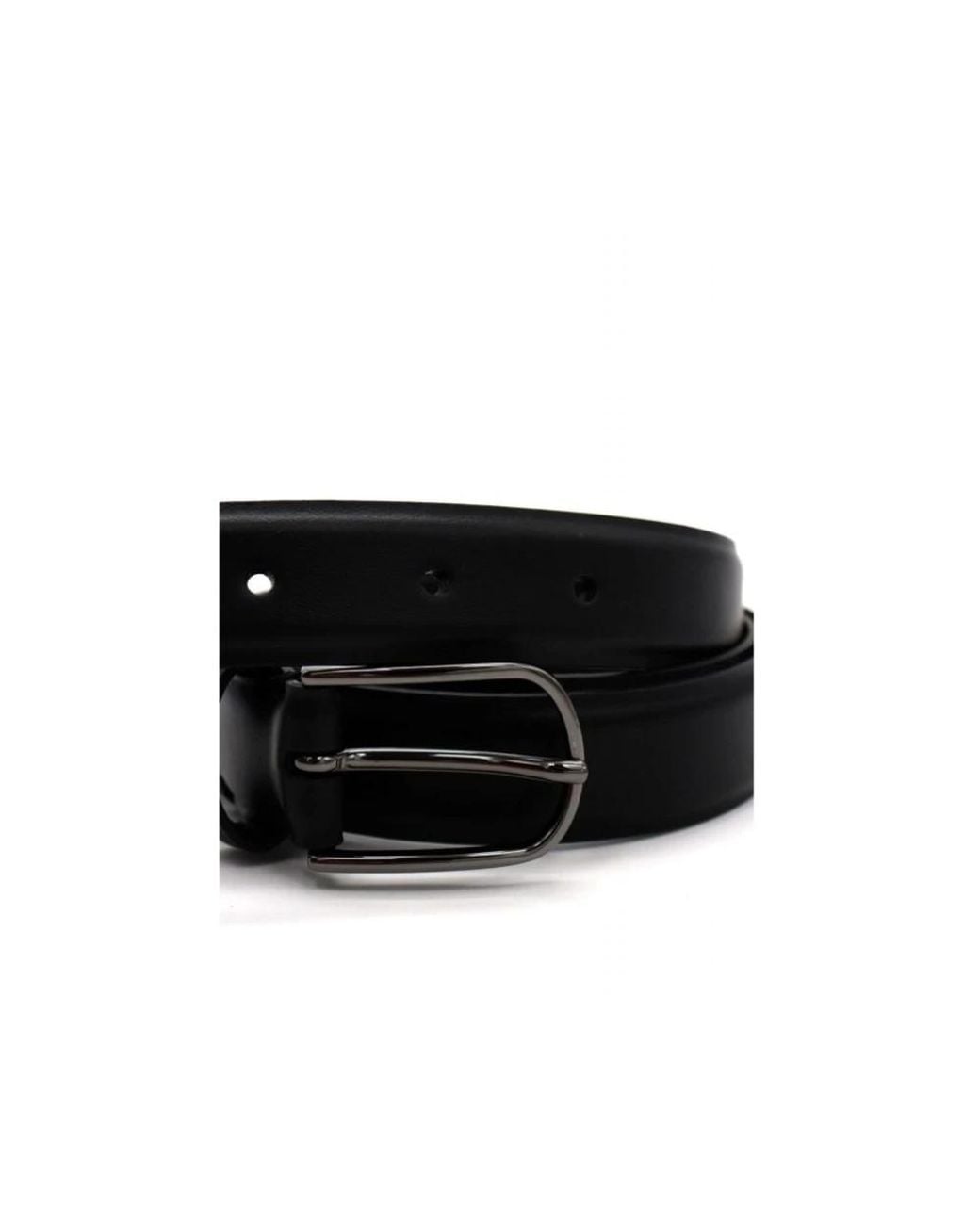Emporio Armani Black Belts for men