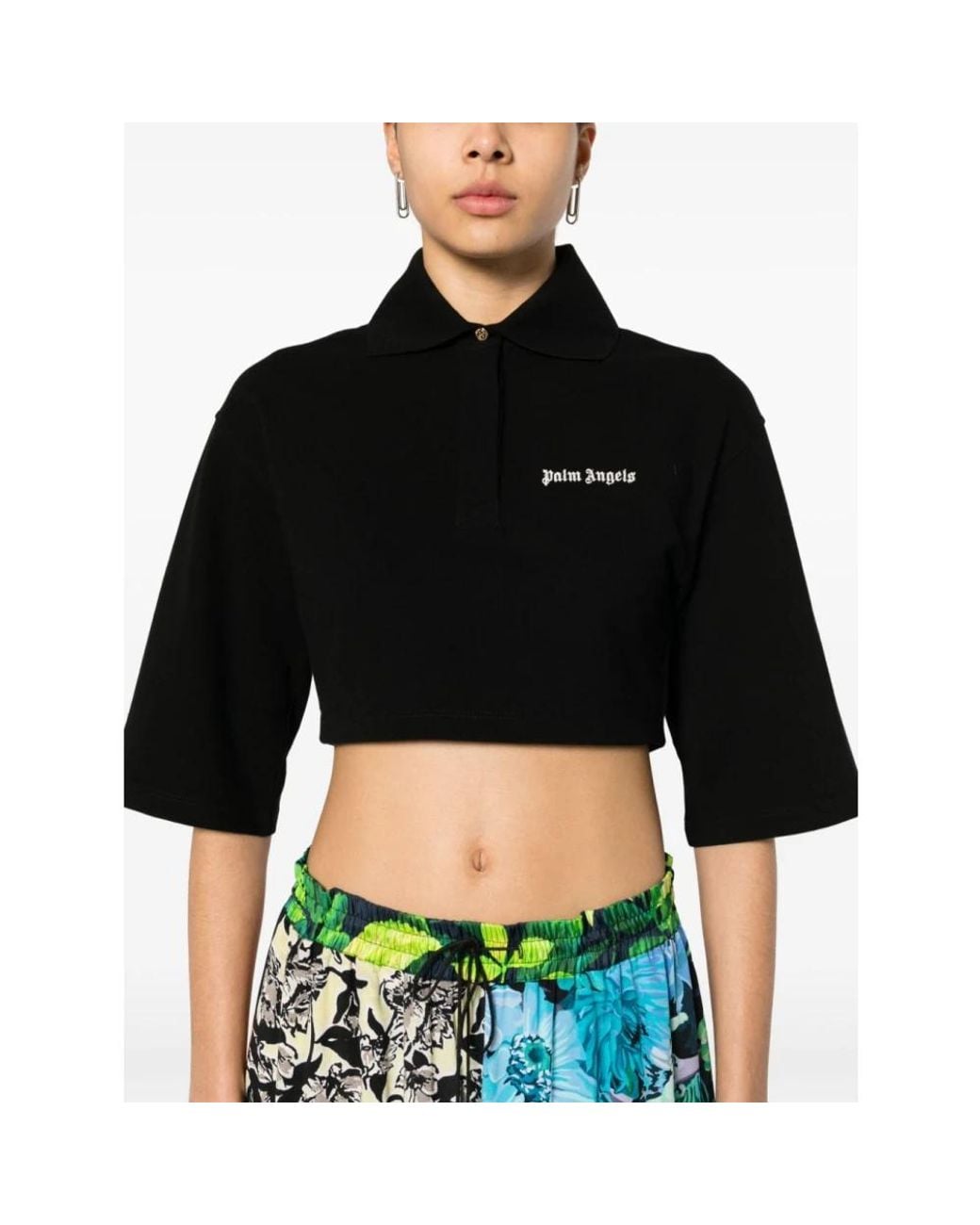 Palm Angels Black Polo Shirts