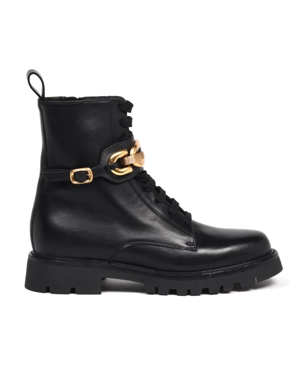 Baldinini Black Lace-Up Boots