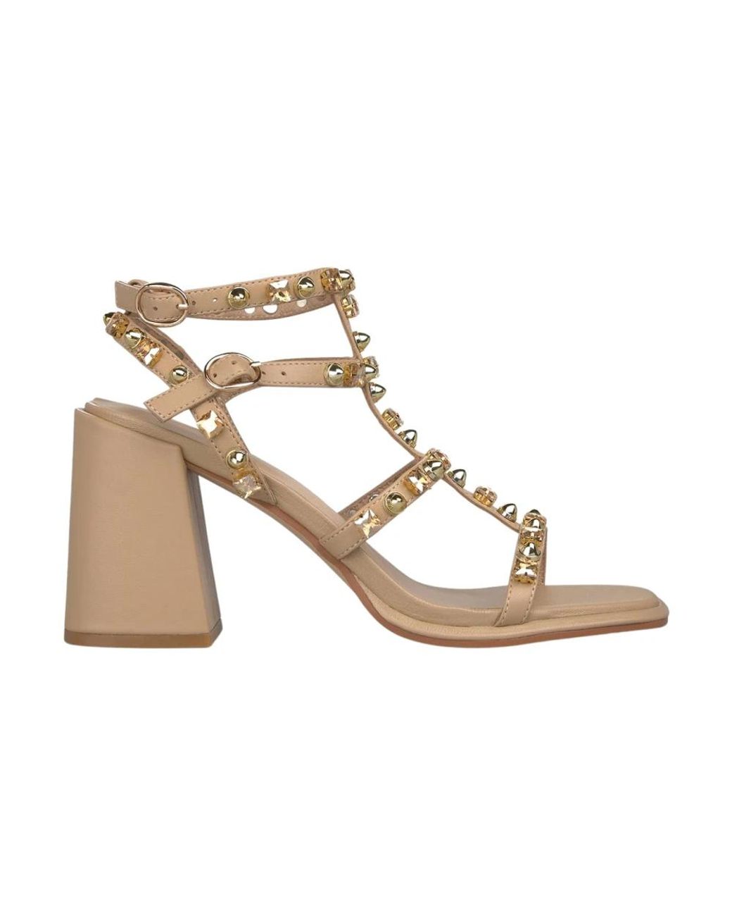 Alma En Pena. Metallic High Heel Sandals