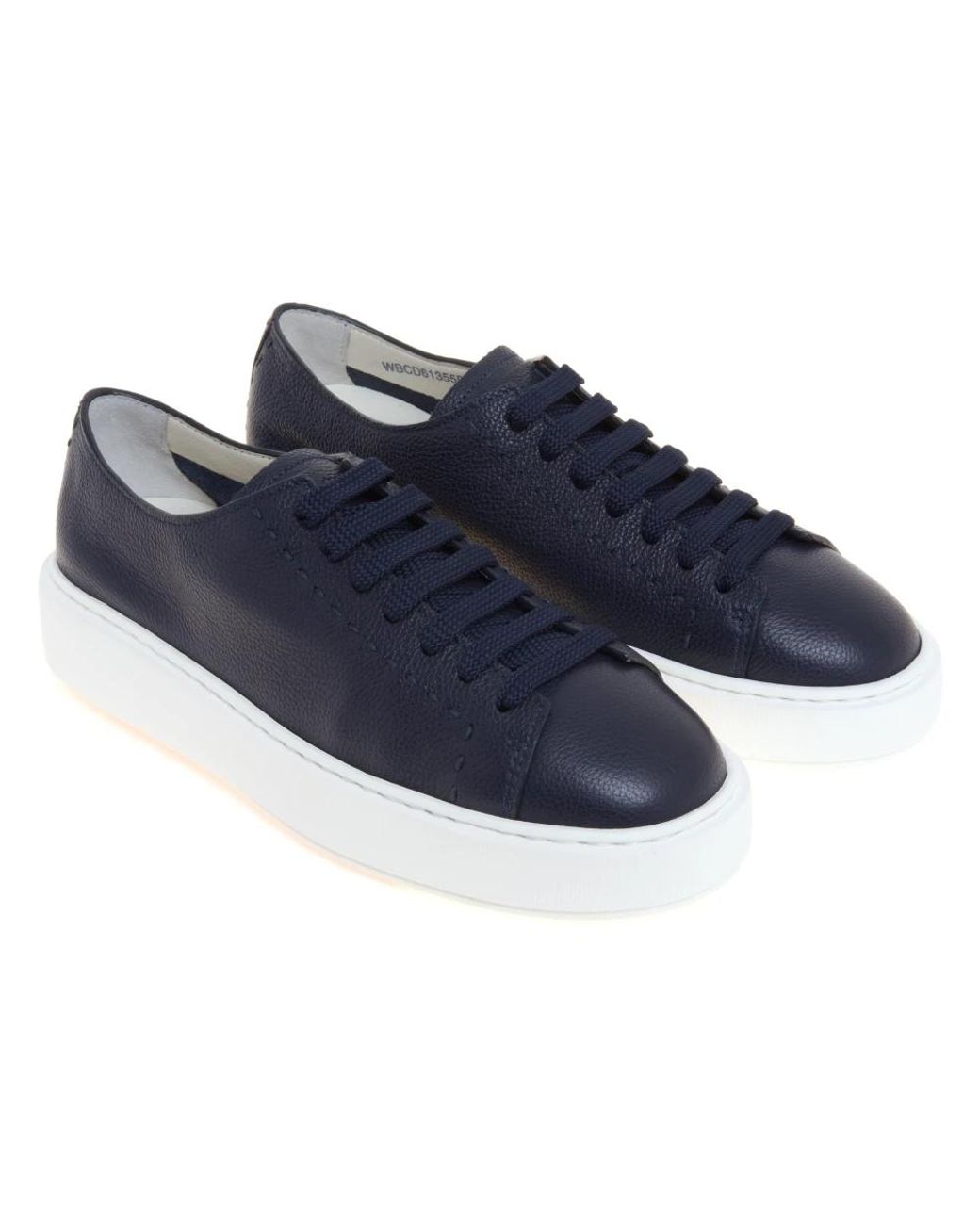 Santoni Blue Ledersneaker