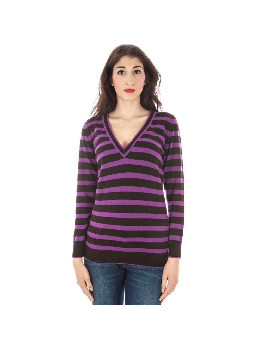 Fred Perry Purple F Perry Cashmere Sweater