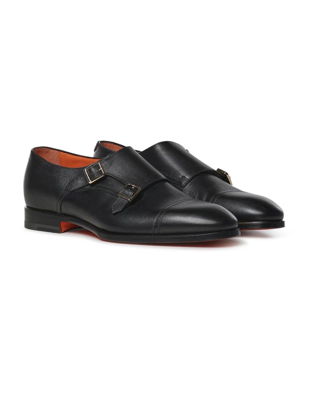 Santoni Black Dress Shoes for men