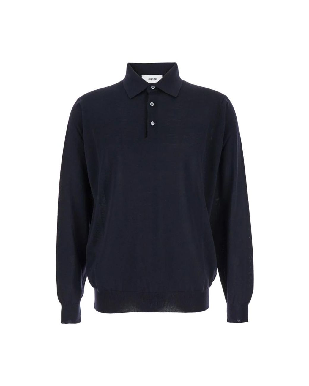 Lardini Tops ,Blauw ,Wol Merino Lange Mouw Polo Sweaters in het Blue voor heren