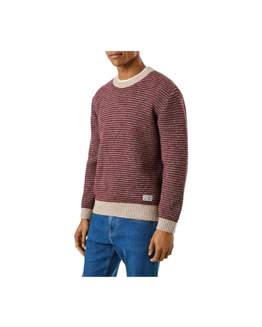 Pepe Jeans Red Round-Neck Knitwear for men