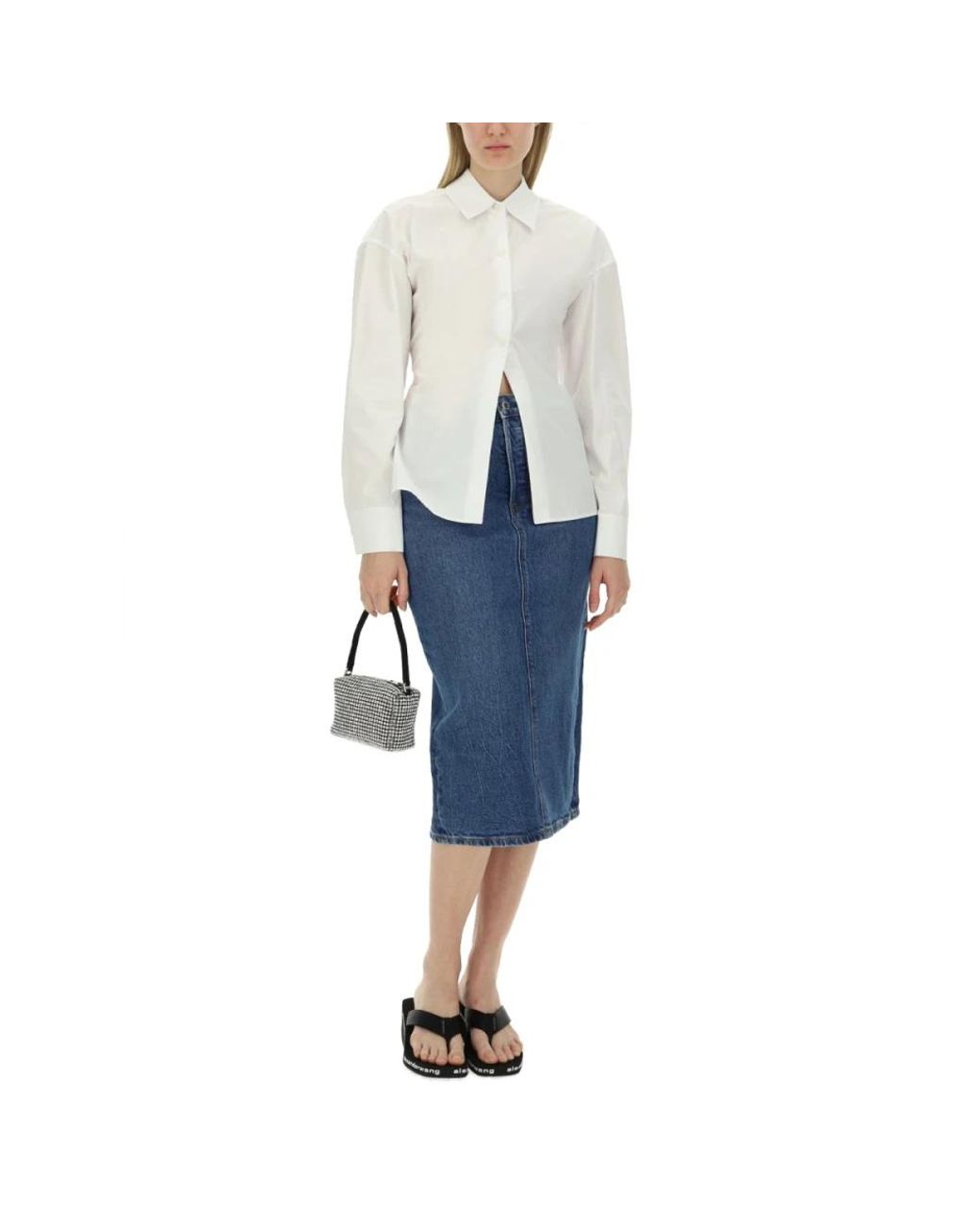 T By Alexander Wang Blue Denim Skirts