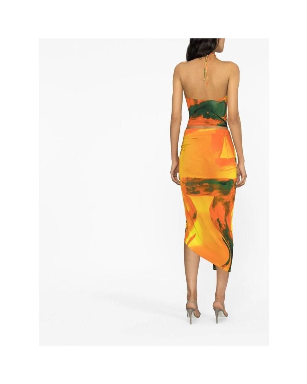 Louisa Ballou Metallic Midi Skirts