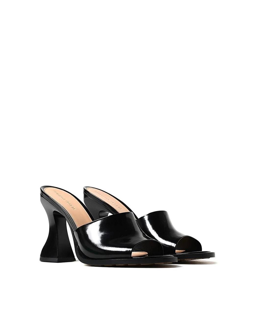 Bottega Veneta Black Heeled Mules