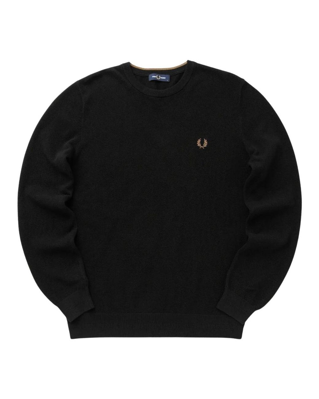 Fred Perry Black Round-Neck Knitwear for men