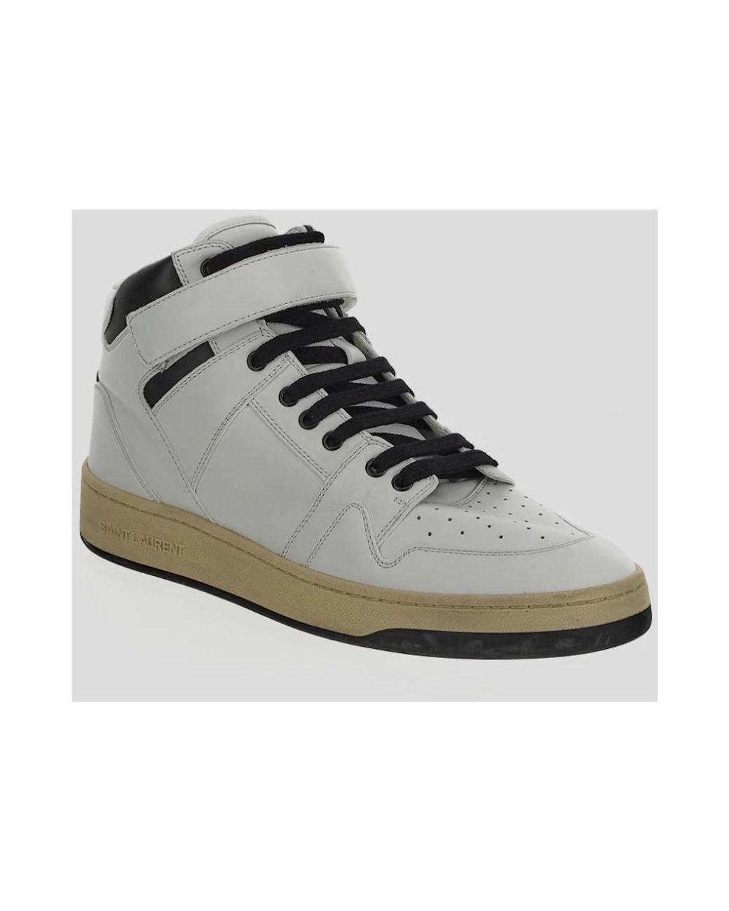 Saint Laurent Schoenen ,Wit ,Leer Lax Sneakers in het Gray voor heren