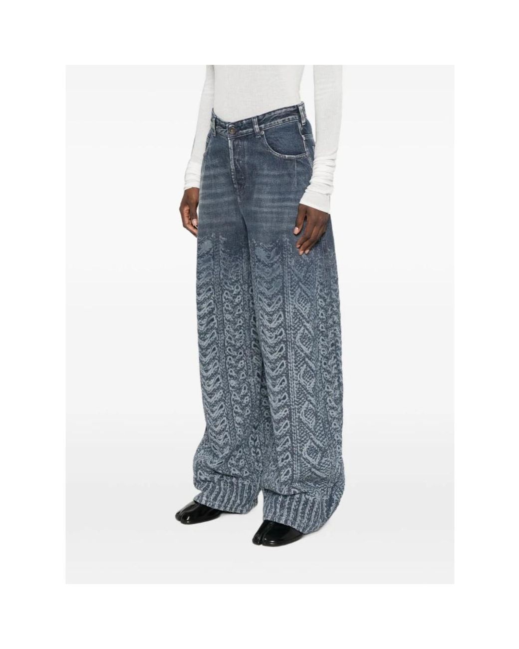 DIESEL Blue Loose Fit Jeans