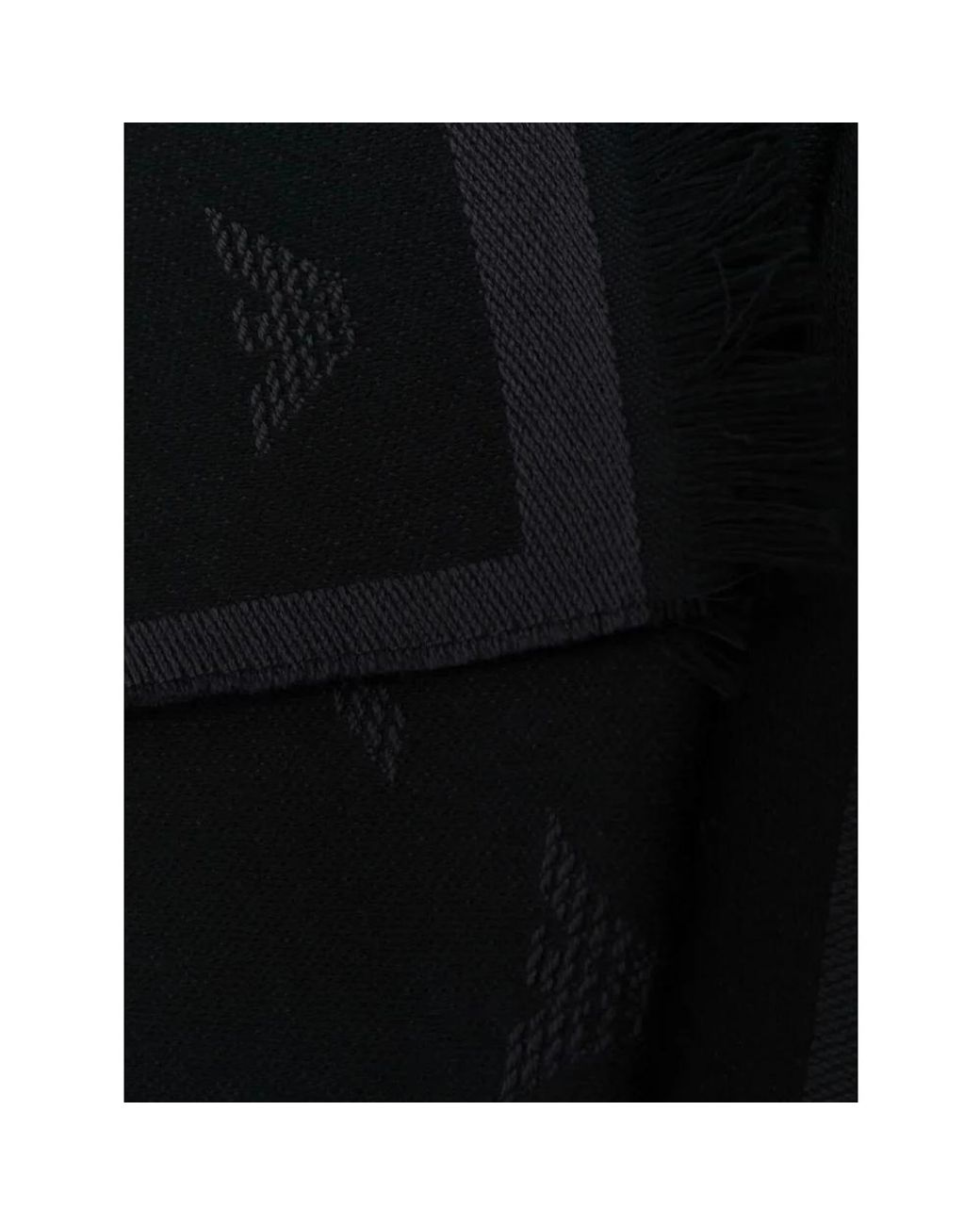 Emporio Armani Black Winter Scarves for men