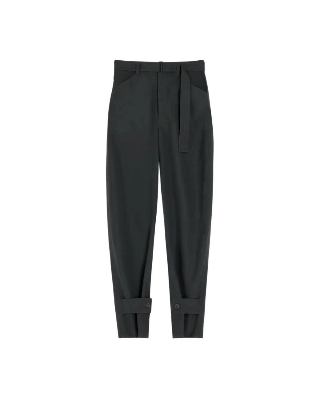 Lemaire Broeken ,Groen ,Katoen Curved Tailored Pants in het Black
