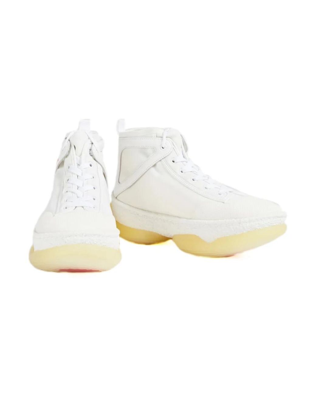 Alexander Wang White A1 Logo Mid-Top Sneakers