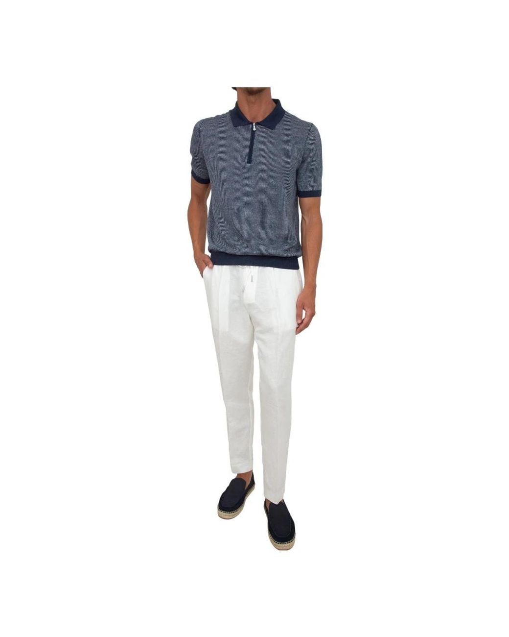 Gran Sasso Blue Polo Shirts for men