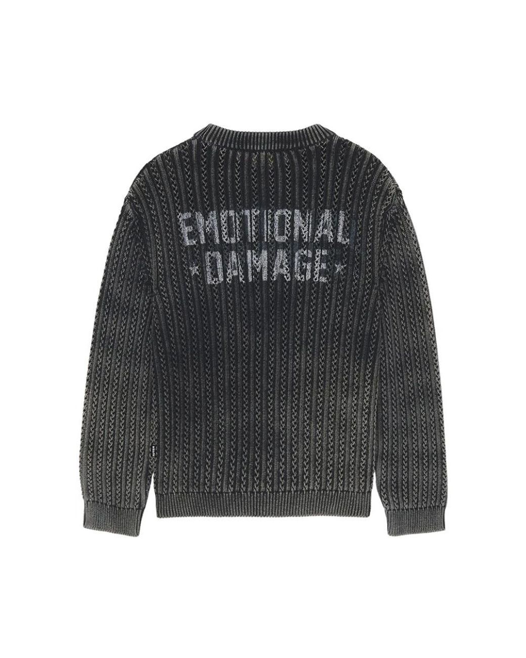 Iuter Gray Round-Neck Knitwear for men