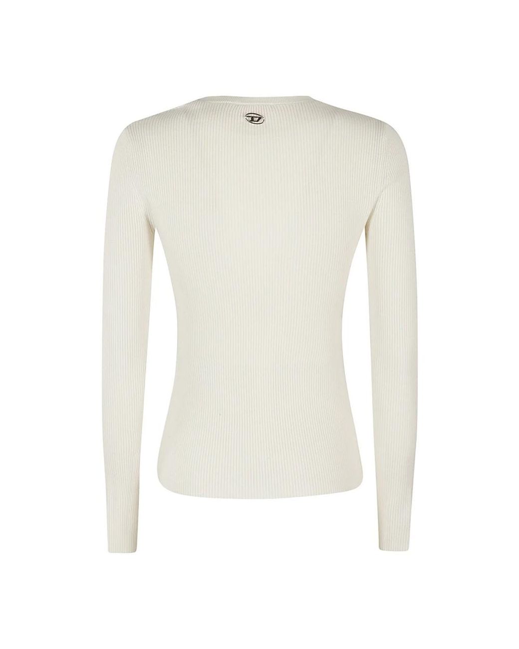 DIESEL White Round-Neck Knitwear