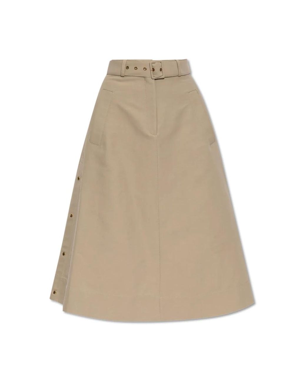 Moncler Rokken ,Katoen Rok Met Een Tailleband in het Natural