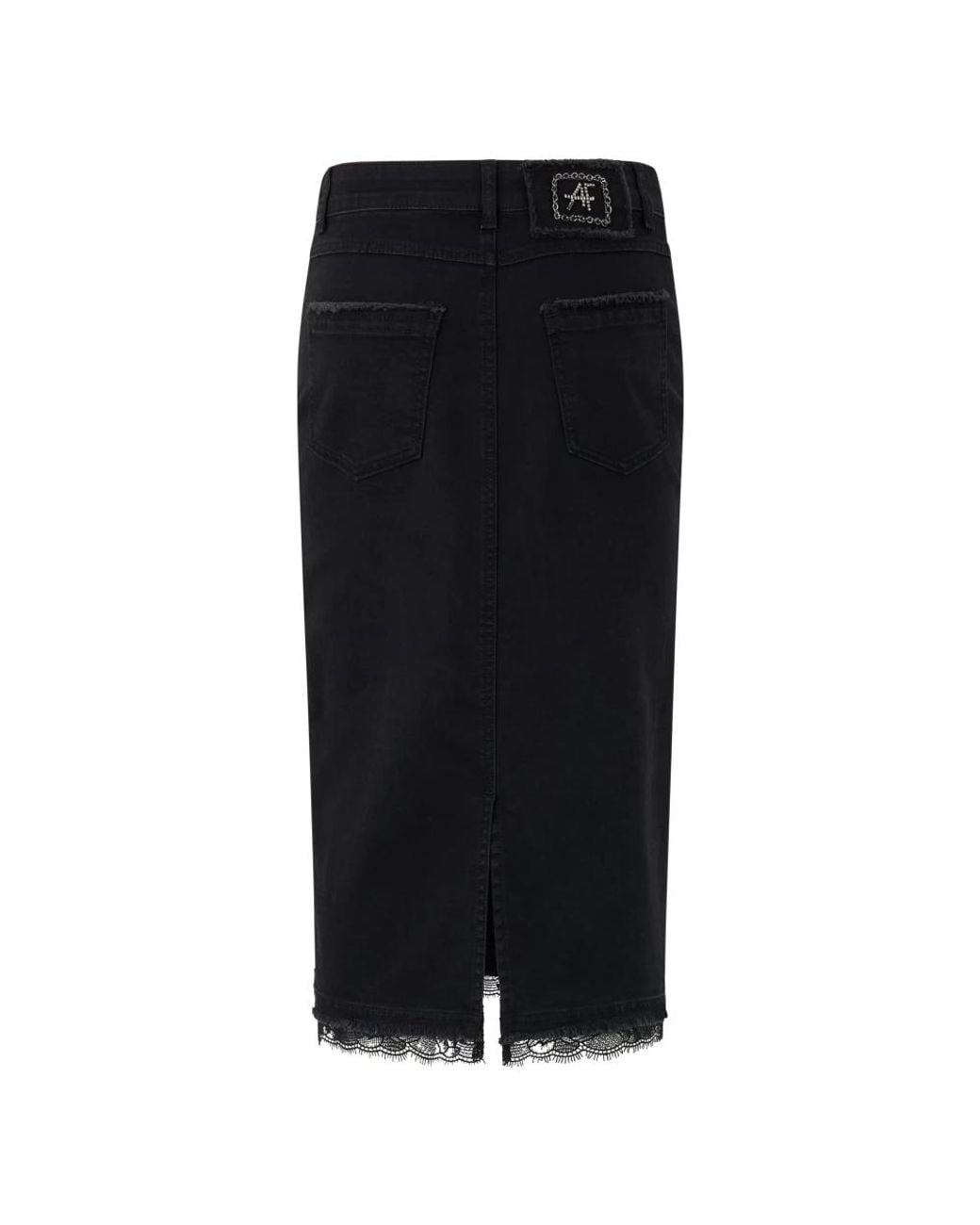 Alberta Ferretti Black Denim Skirts