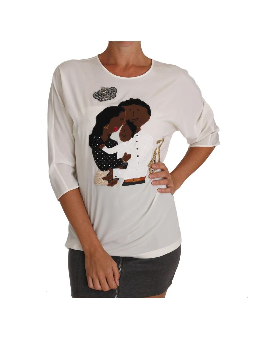 Long Sleeve Tops di Dolce & Gabbana in Gray