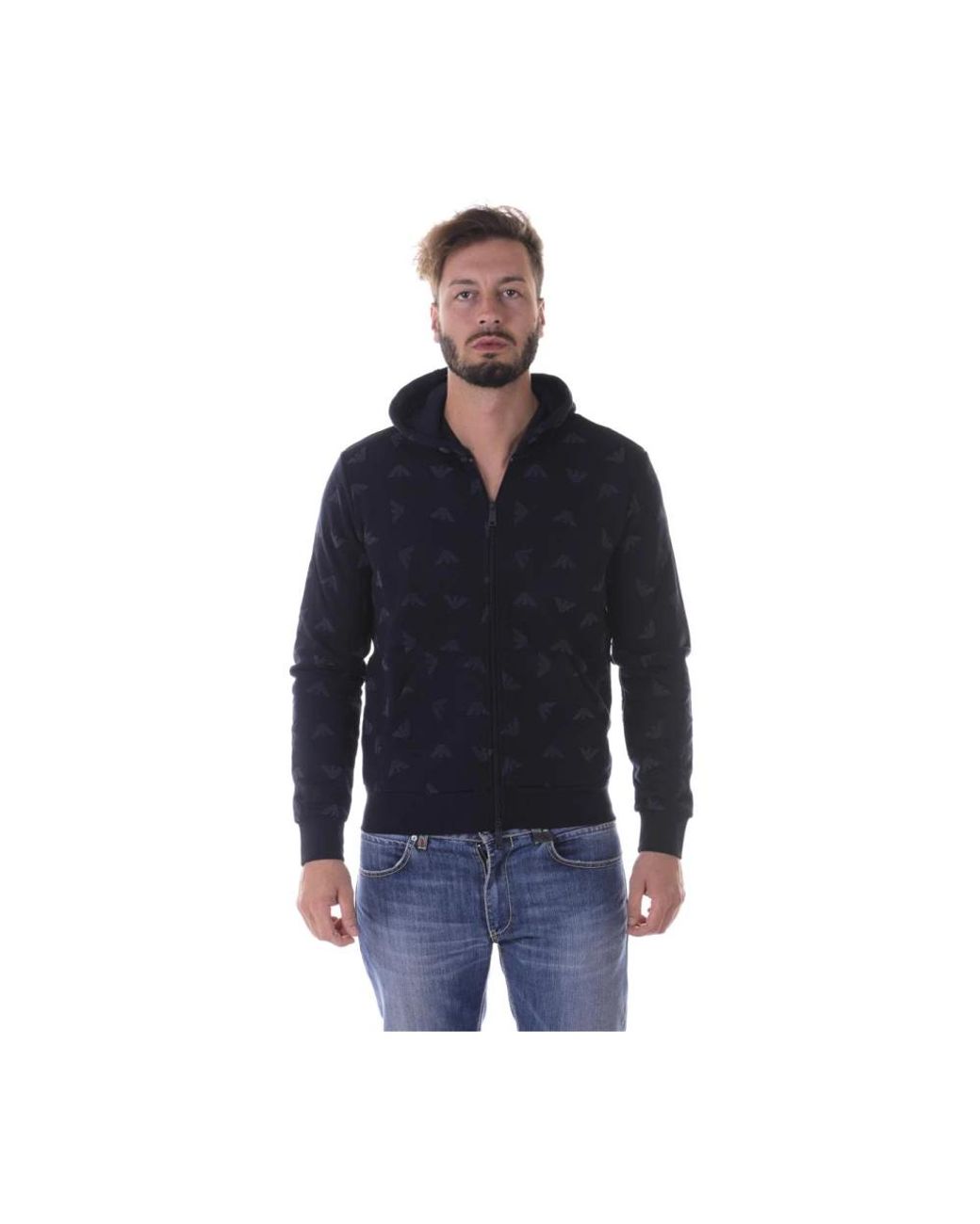 Zip-Throughs Armani Jeans de hombre de color Blue
