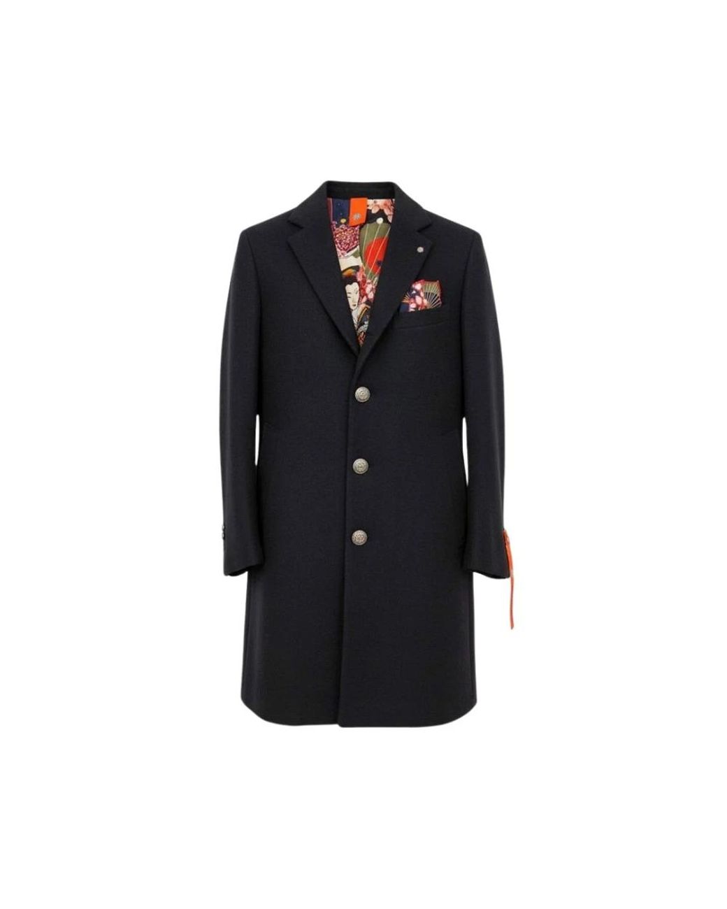 Bharnaba Black Single-Breasted Coats for men