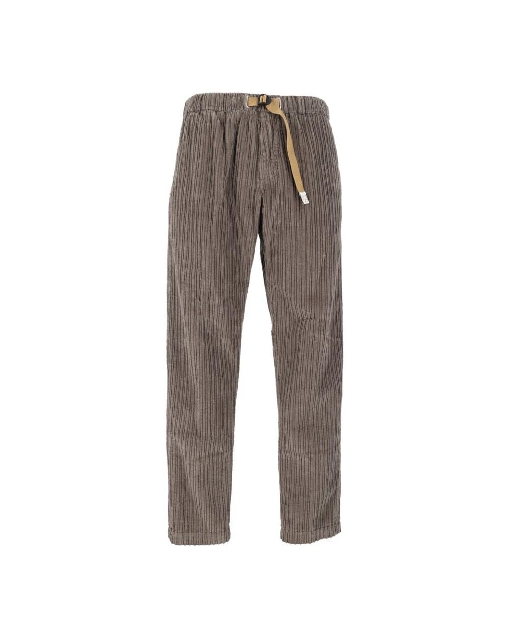 White Sand Gray Straight Trousers for men