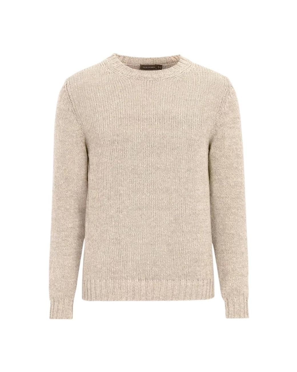 Oscar Jacobson Natural Round-Neck Knitwear for men