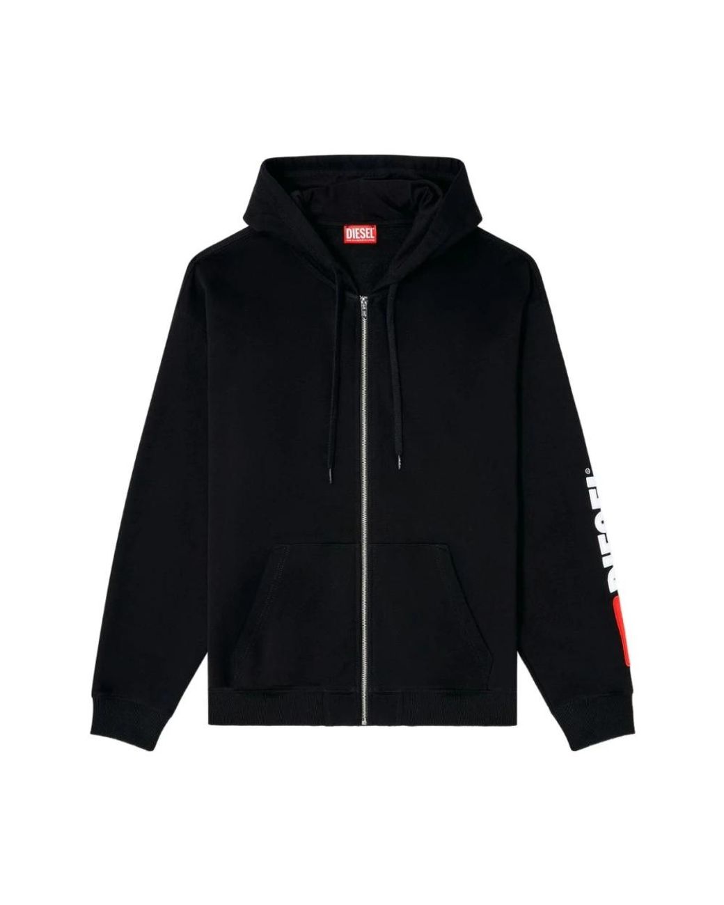 DIESEL Black Zip-Throughs for men