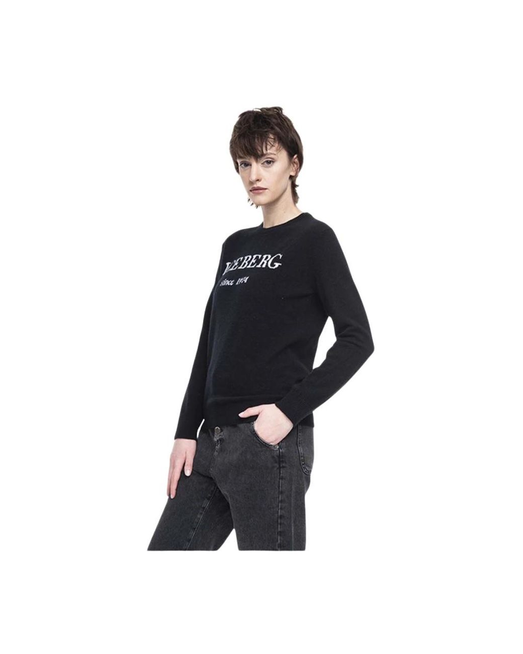 Iceberg Blue Rundhals-Strickpullover