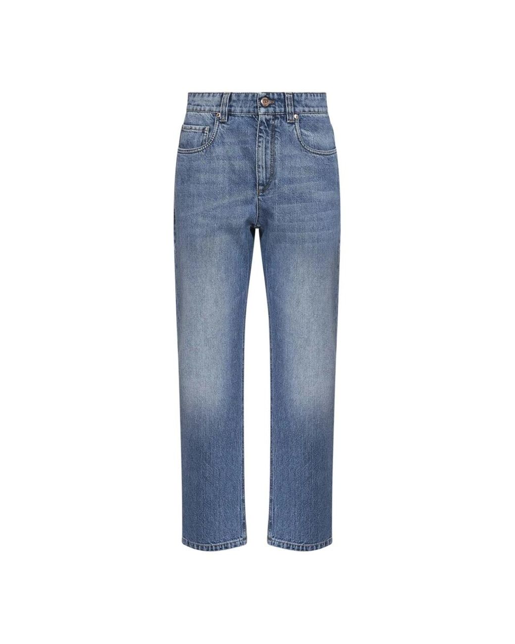 Brunello Cucinelli Blue Straight Fit Jeans