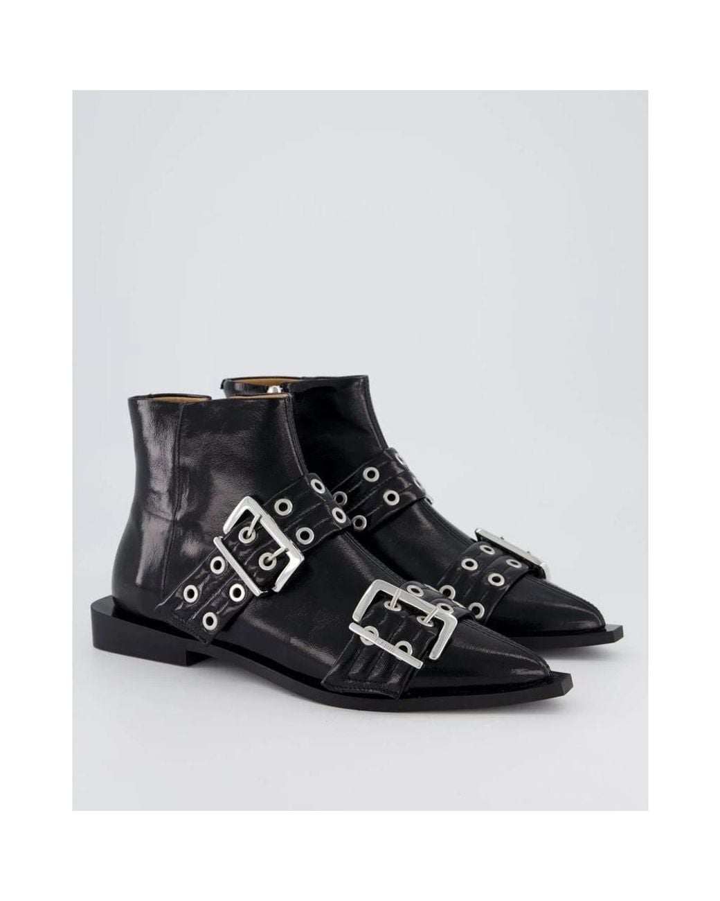 Ganni Black Ankle Boots