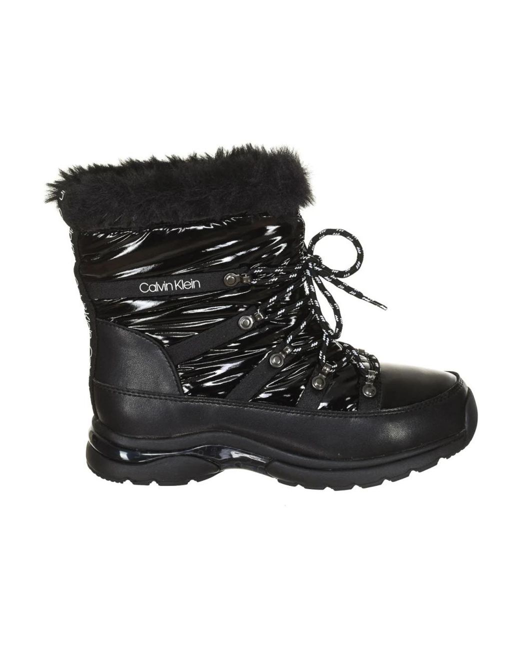 Calvin Klein Schoenen ,Zwart ,Katoen Enkellaarsjes in het Black