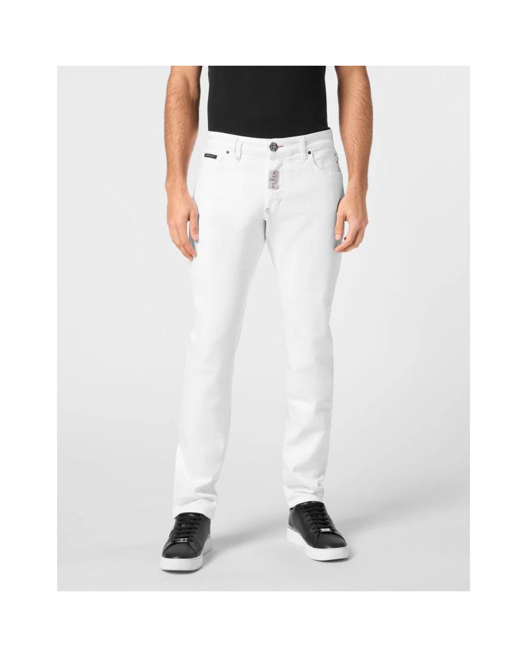 Philipp Plein White Slim Fit Jeans for men