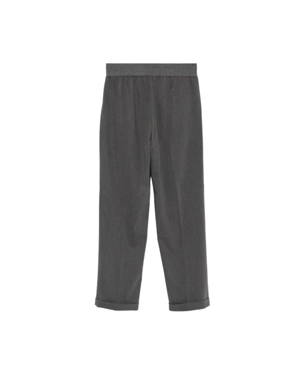 Le Tricot Perugia Gray Straight Trousers