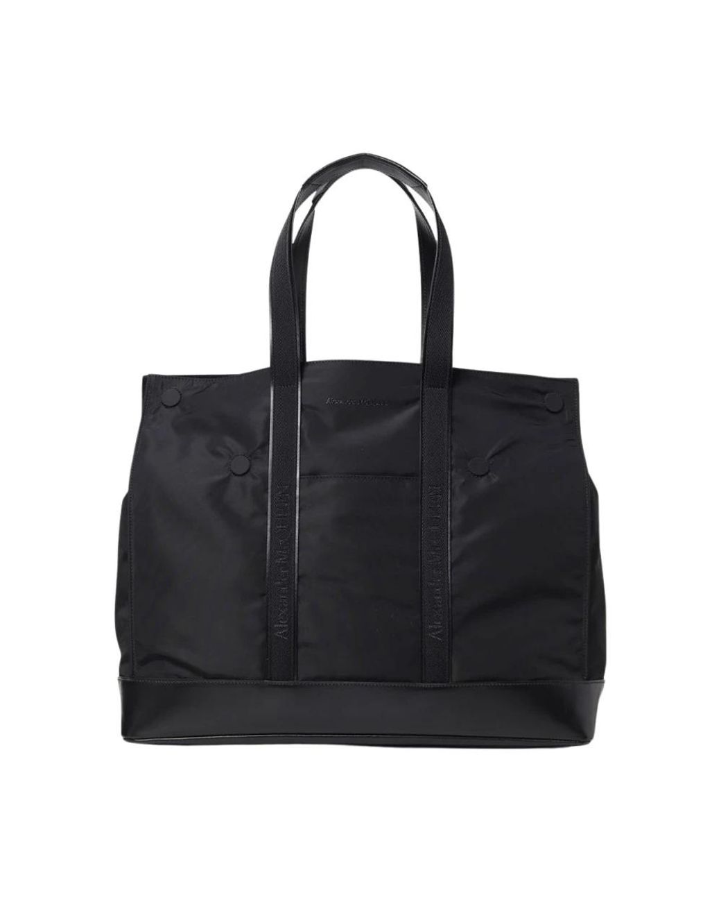 McQueen Black Shopping Bags for men