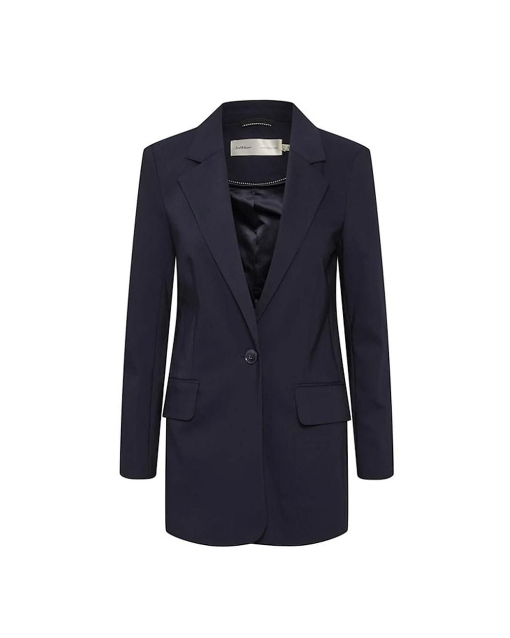 Inwear Jassen ,Blauw ,Marineblauwe Lange Blazer in het Blue