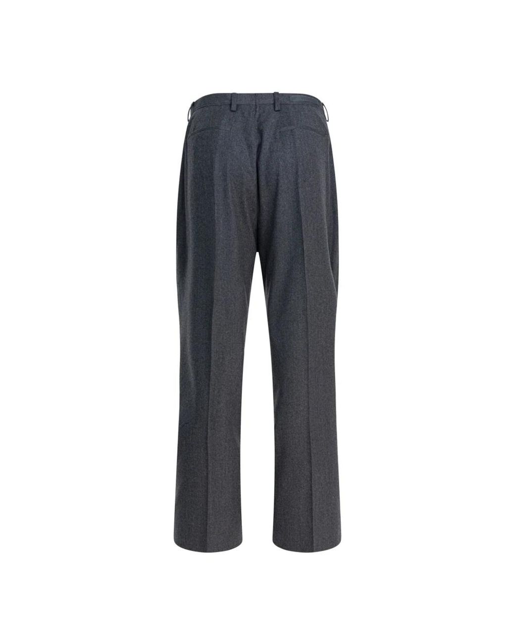 BRIGLIA Gray Straight Trousers
