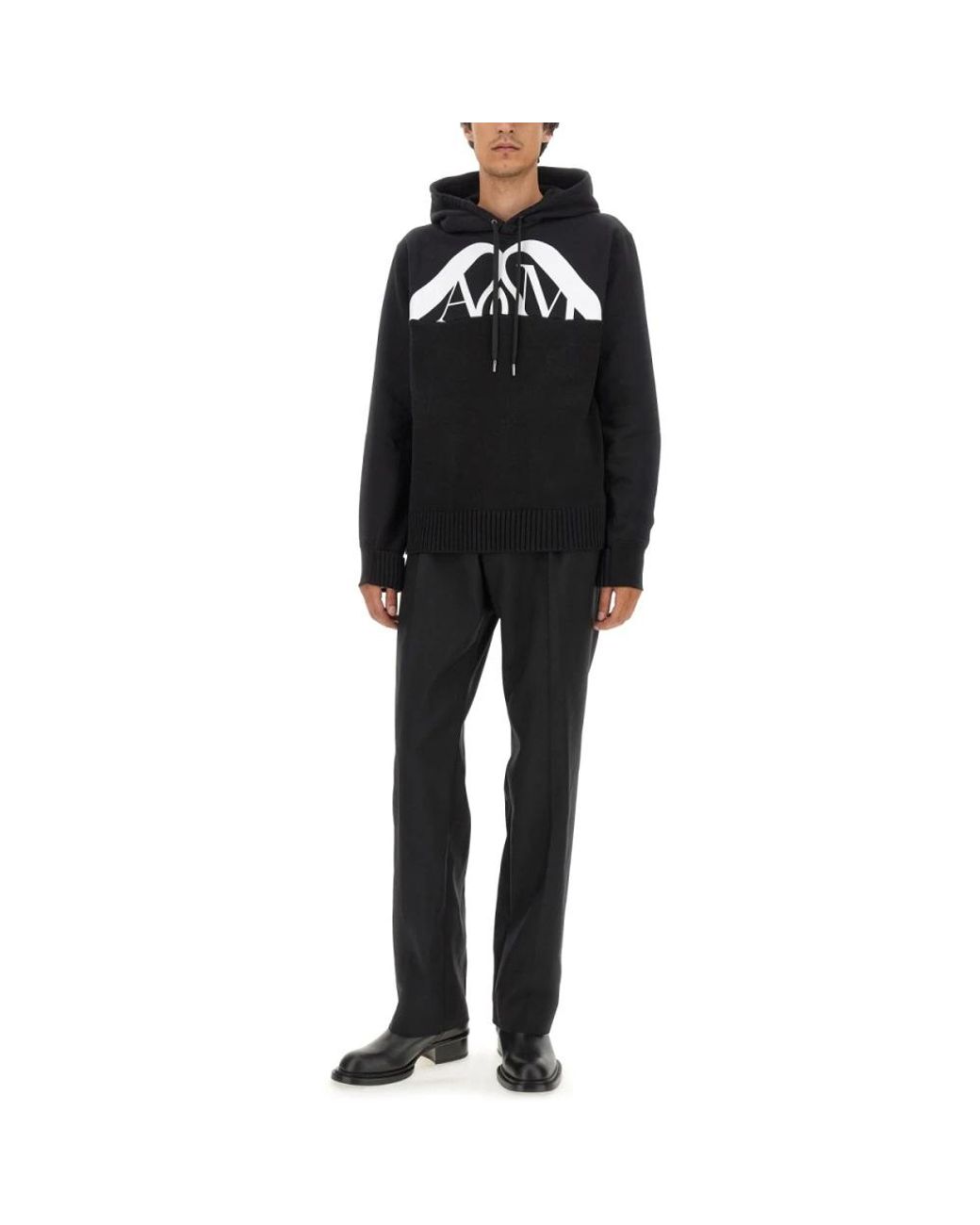 McQueen Black Hoodies for men